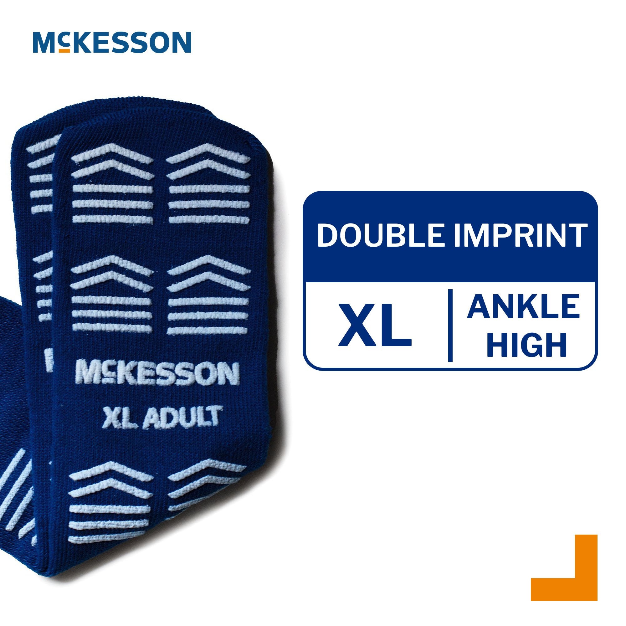 McKesson Slipper Socks, Unisex Adult X-Large, Double Thread, 48 Pairs Per CS, Royal Blue (16-XL-3816)