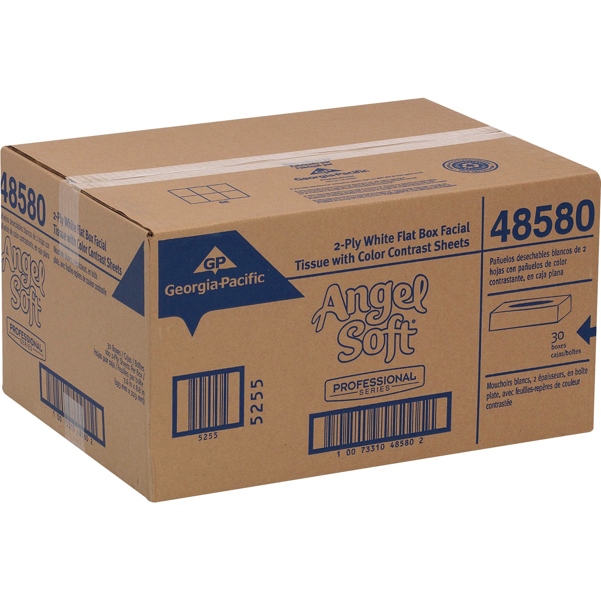 Georgia-Pacific Angel Soft Professional Series® 2-Ply Facial Tissue (48580) 100 Sheets Per Box/30 Case