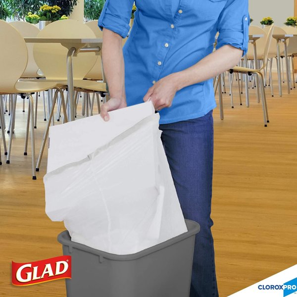 Glad ForceFlex Tall Kitchen 13 Gal Drawstring Trash Bag, 0.95 mil. 100 Per BX