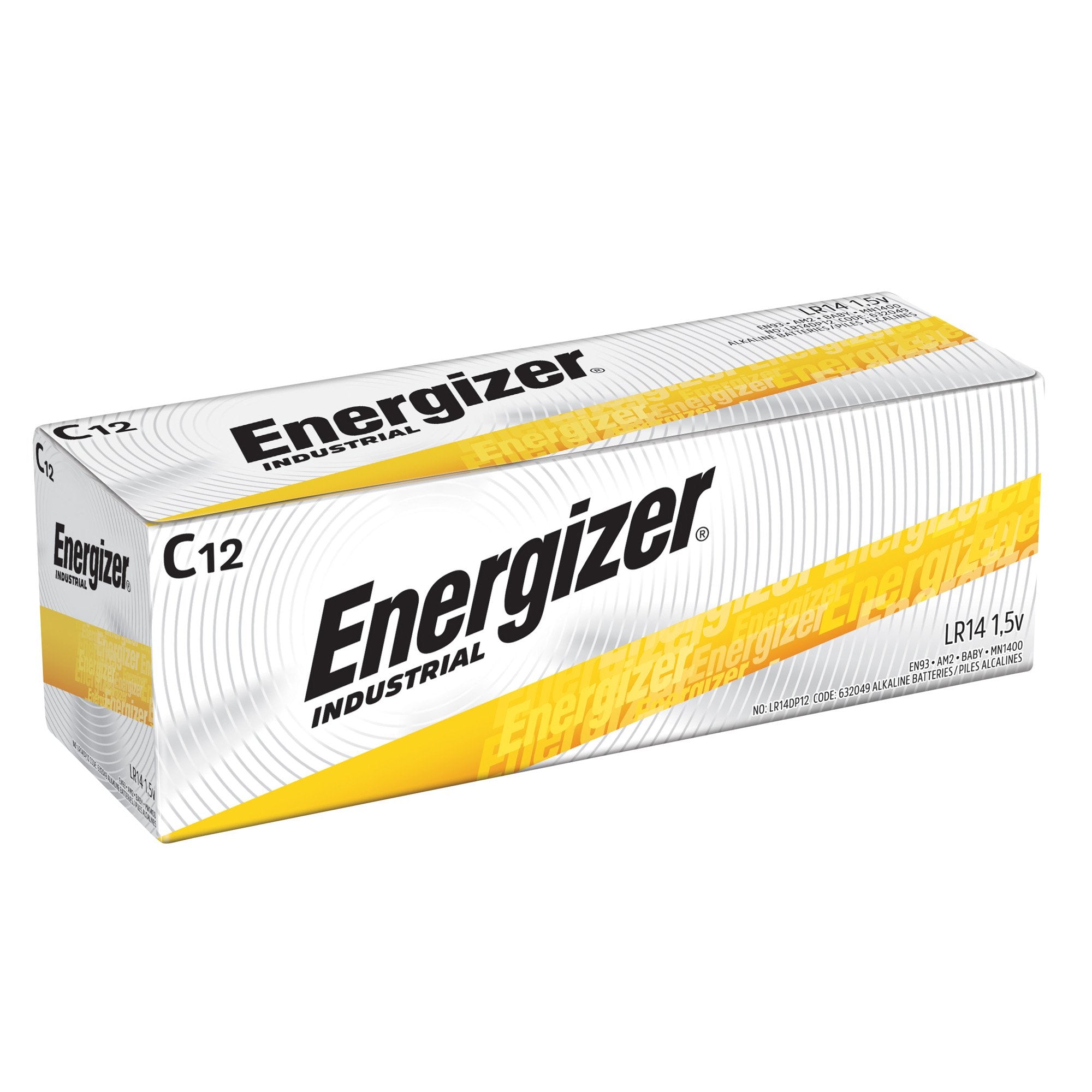 Energizer Industrial Alkaline Battery C Size, Long Lasting and Reliable