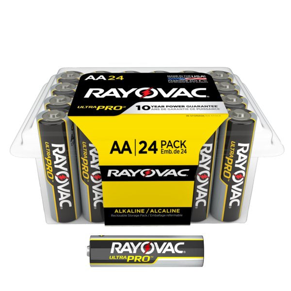 Rayovac Ultra Pro Alkaline AA Batteries, 1.5V, AALAA-24PP
