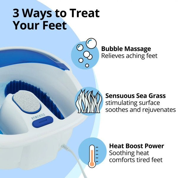 Foot Bath with Heat Boost HoMedics® Bubble Bliss Elite, Plastic