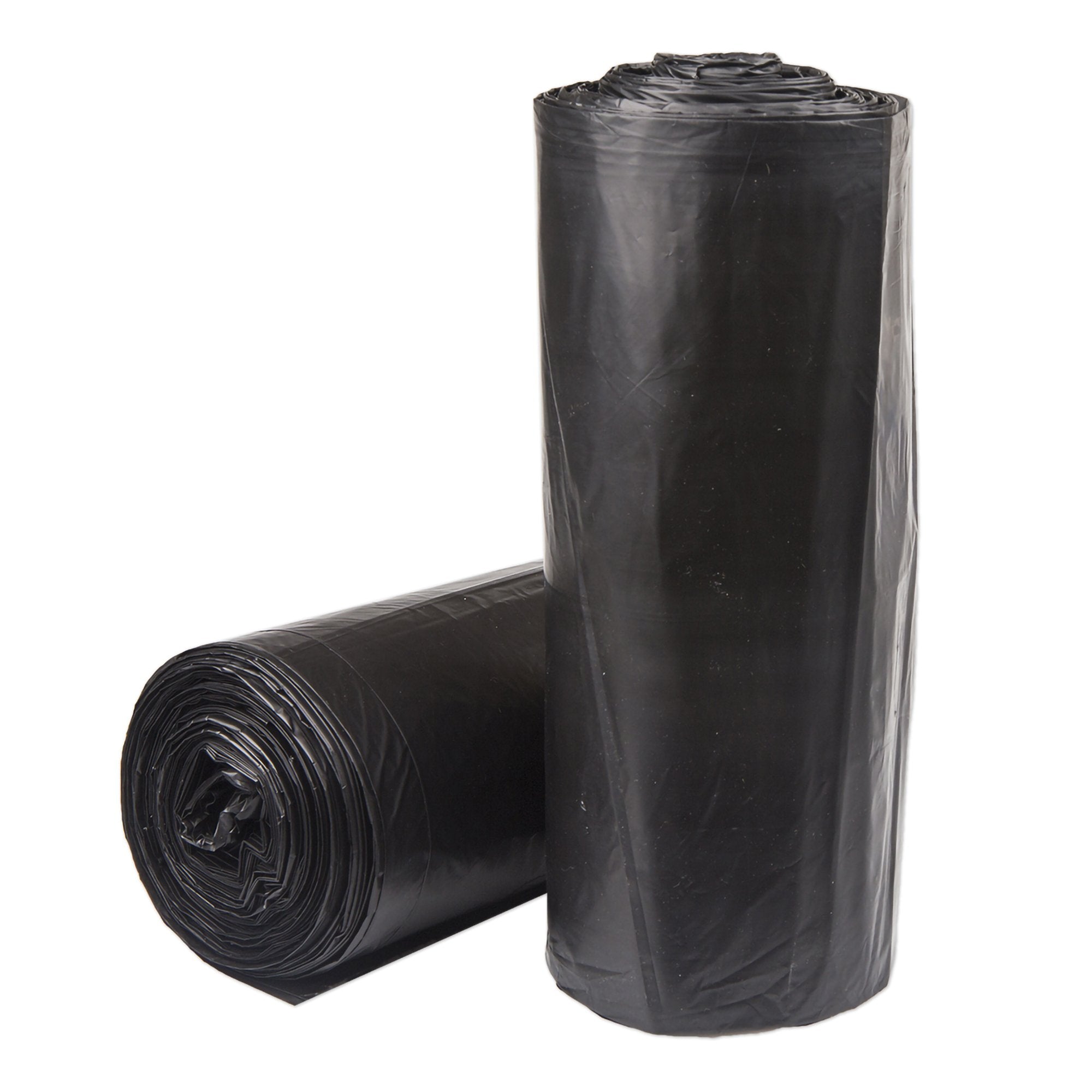 McKesson Extra Heavy Duty Plus Black Trash Can Liners - 45 Gallon, Tear Resistant