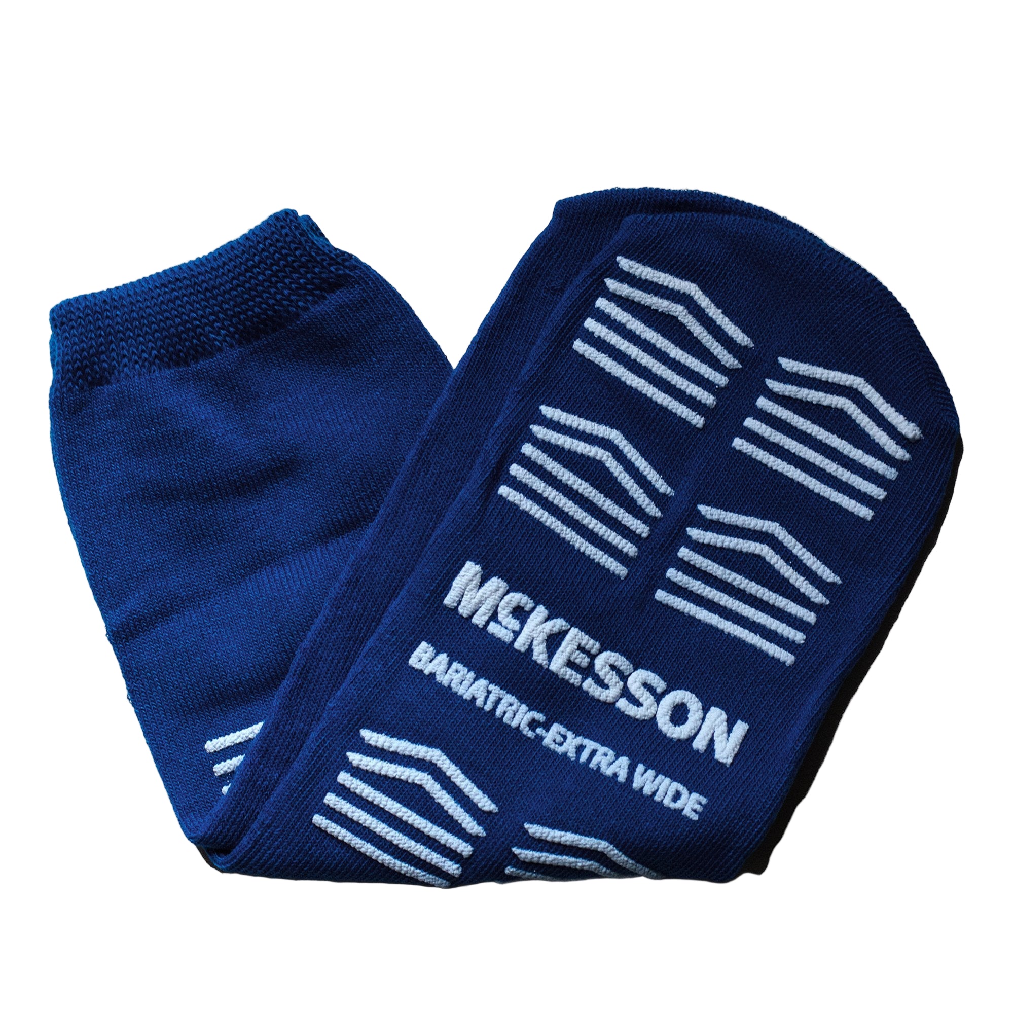 McKesson Slipper Socks, Unisex, Adult Bariatric / X-Wide Single Tread / 48 Pairs Per CS / Royal Blue