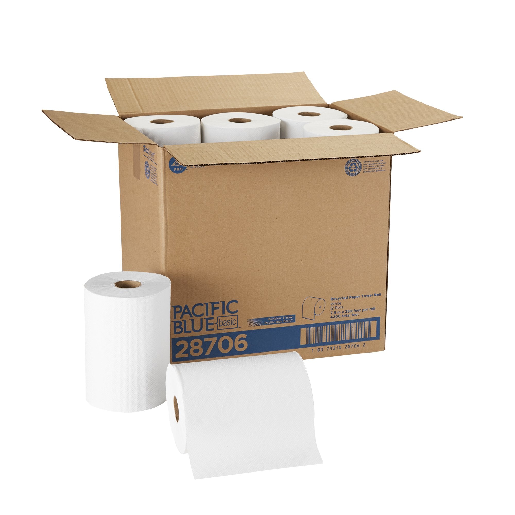 Pacific Blue Basic White Paper Towels - Durable, Absorbent, and Eco-Friendly Cleaning Solution