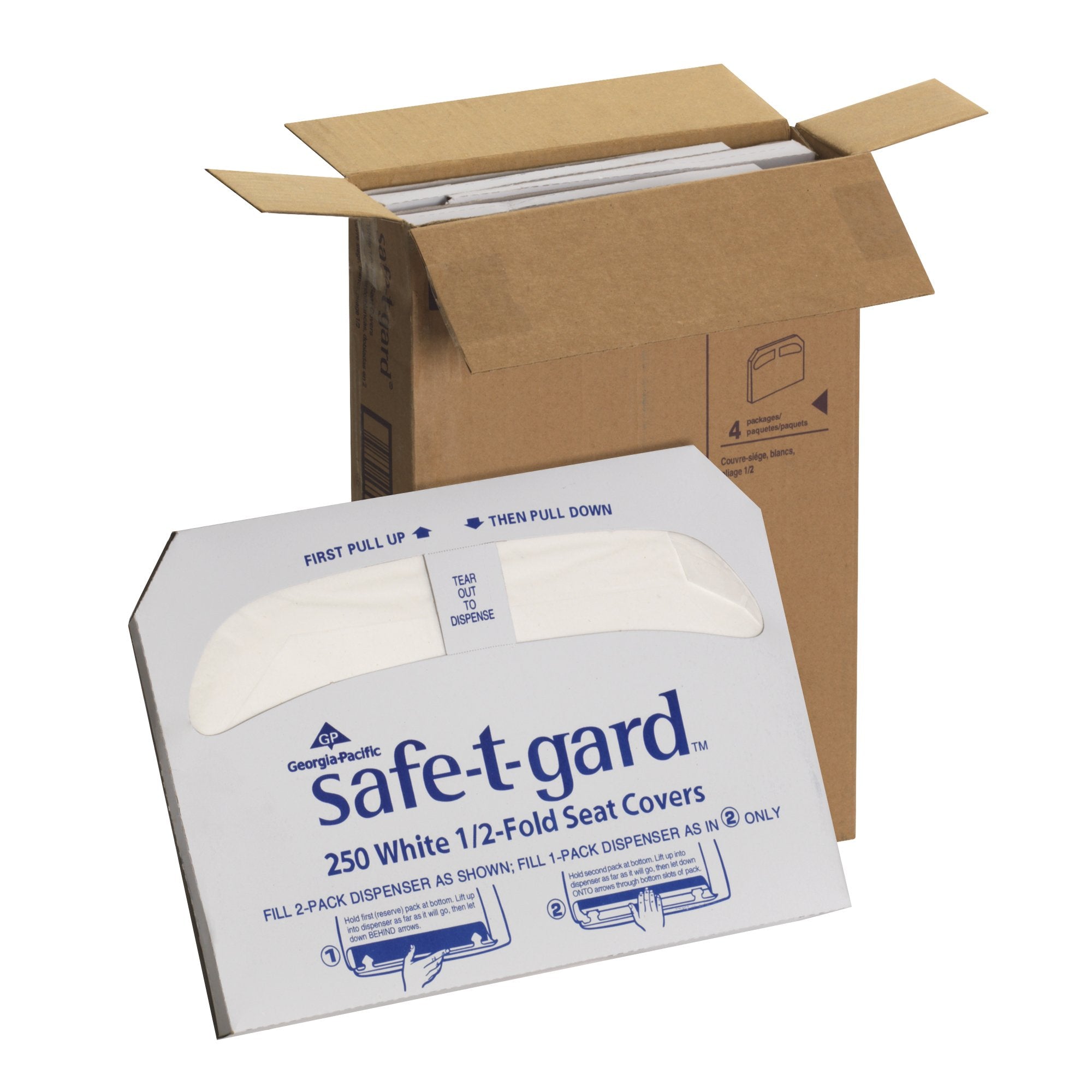 Safe-T-Gard Disposable Toilet Seat Covers - Hygienic, Eco-Friendly, and Half-Fold Design