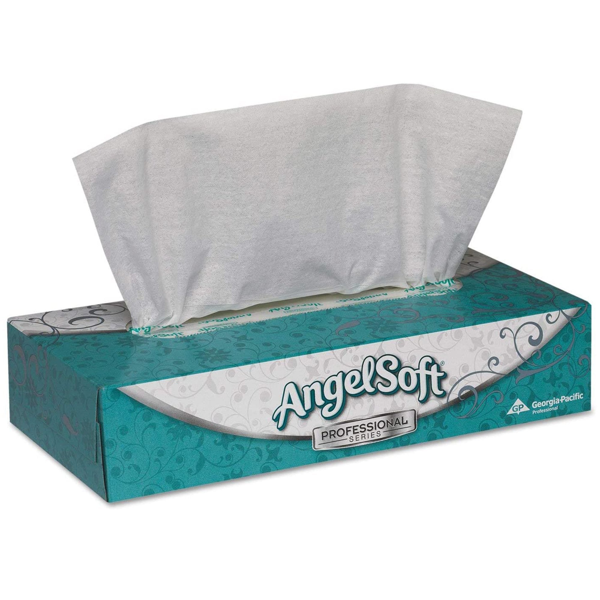 Angel Soft Professional Series facial tissue box – 100 count