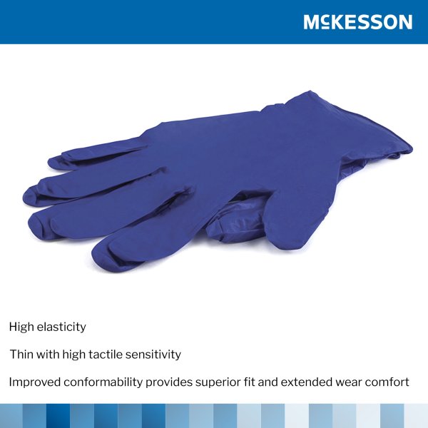 McKesson Confiderm® 3.0 Nitrile Exam Glove, Extra Large, Blue