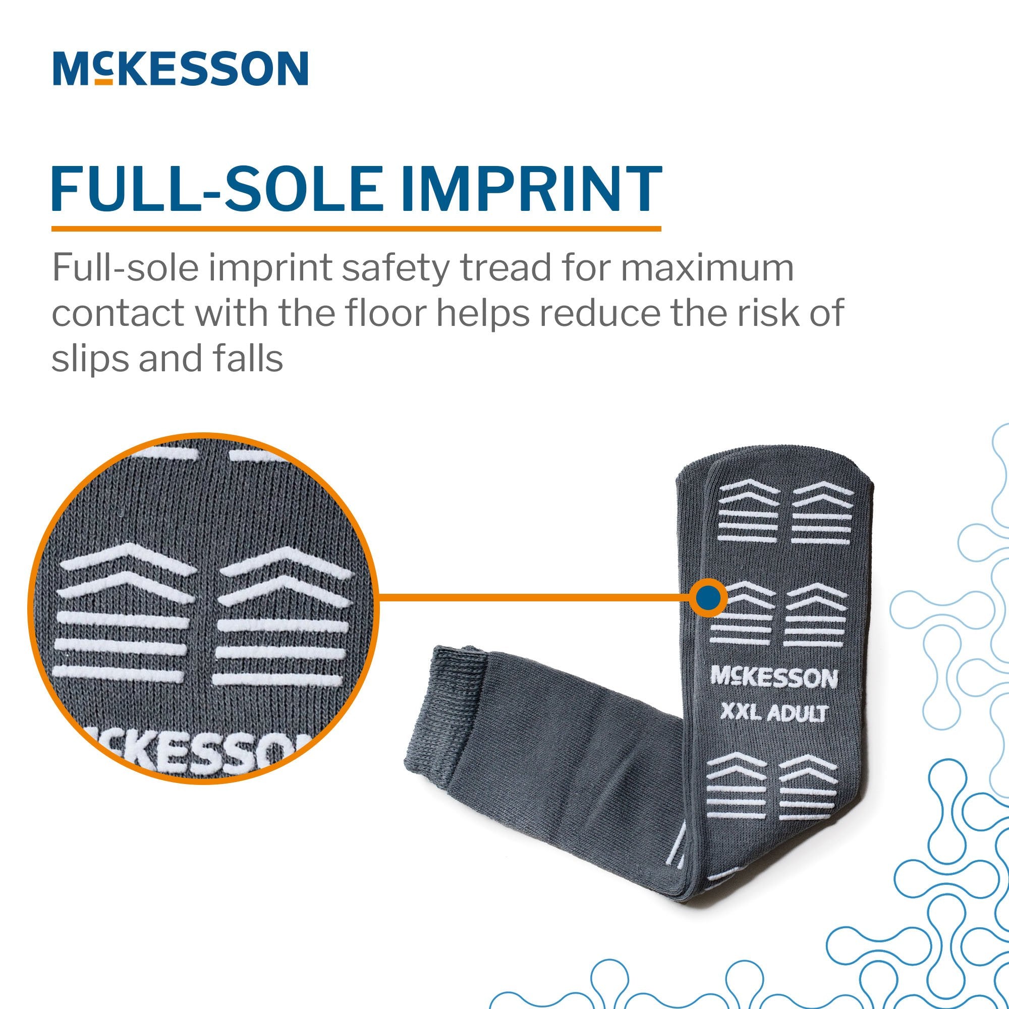 McKesson Slipper Socks, Unisex, Adult 2X-Large Single Tread, 48 Pairs Per CS, Gray