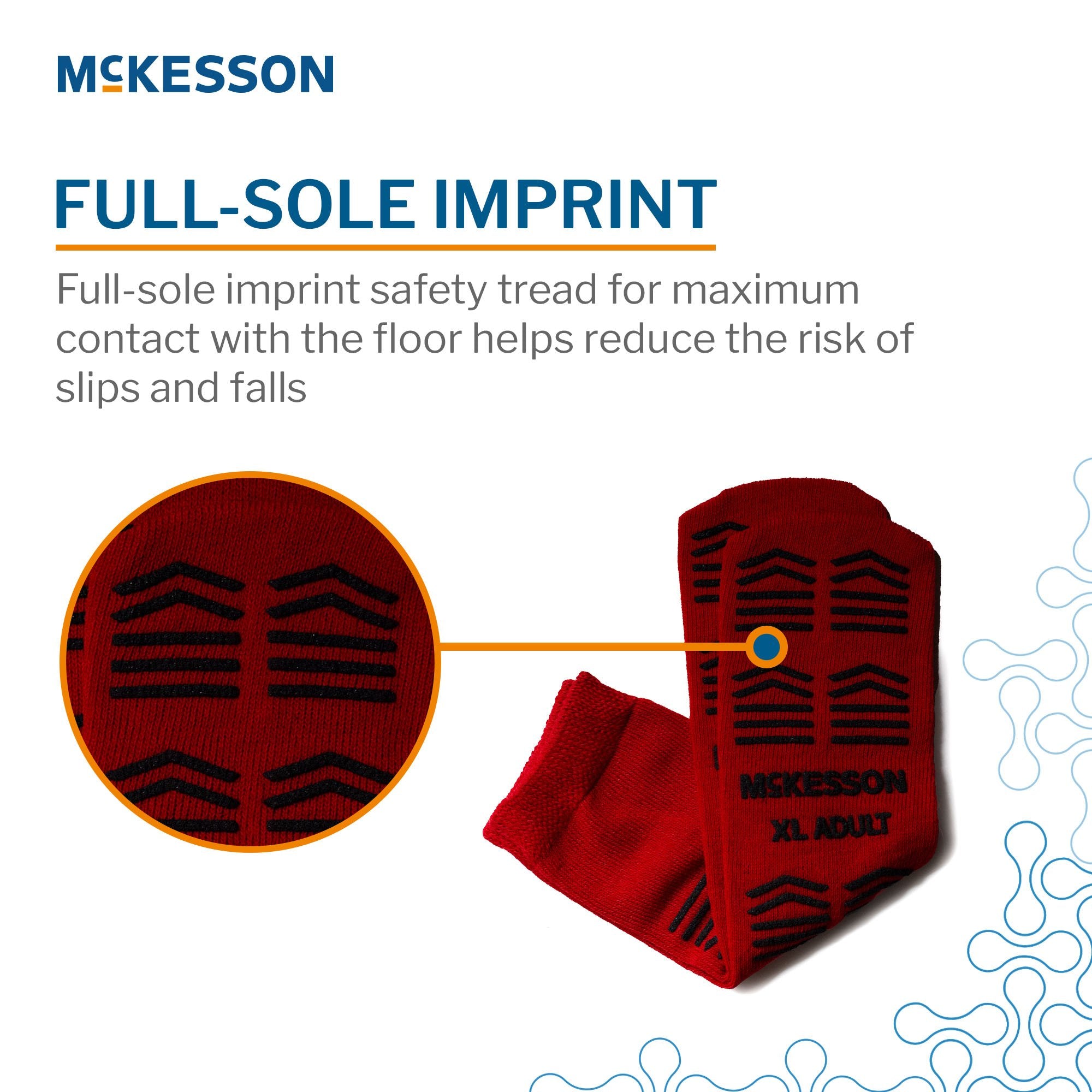 McKesson Slipper Socks Unisex Adult X-Large, Red, 1 Pair (16-XL-3811-D)