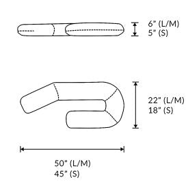 MedCline® Therapeutic Body Pillow, Small (height 5'1" and below)