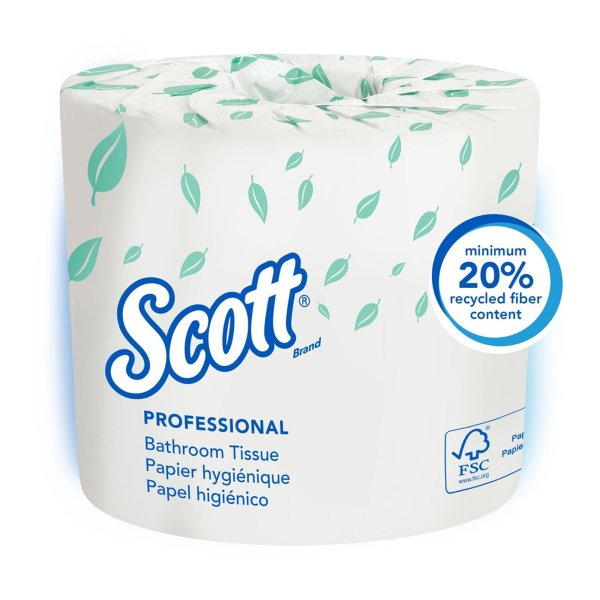 Scott Essential Toilet Tissue 1-Ply, 1210 Sheets Per Roll, 05102 (CS/80)