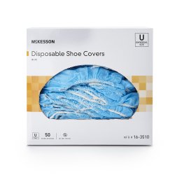 McKesson Shoe Cover, One Size Fits Most Shoe, High, Non-Skid Sole, Blue, Non-Sterile, CS/150