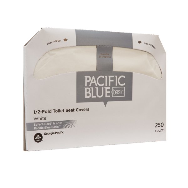 Pacific Blue basic 1/2 fold toilet seat cover are outstanding to have when traveling for parents with kids and truck drivers while traveling on the road