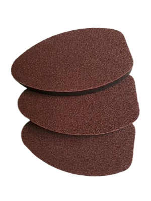 Three stacked exfoliation pads great for feet.