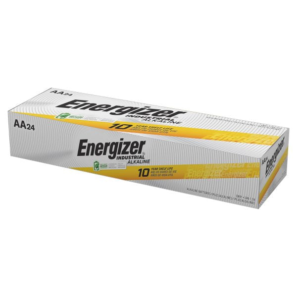 Energizer Industrial AA Alkaline Batteries, 1.5V, EN91, Count of 144 Per Case
