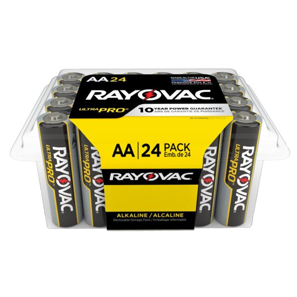 Rayovac Ultra Pro Alkaline AA Batteries, 1.5V, AALAA-24PP