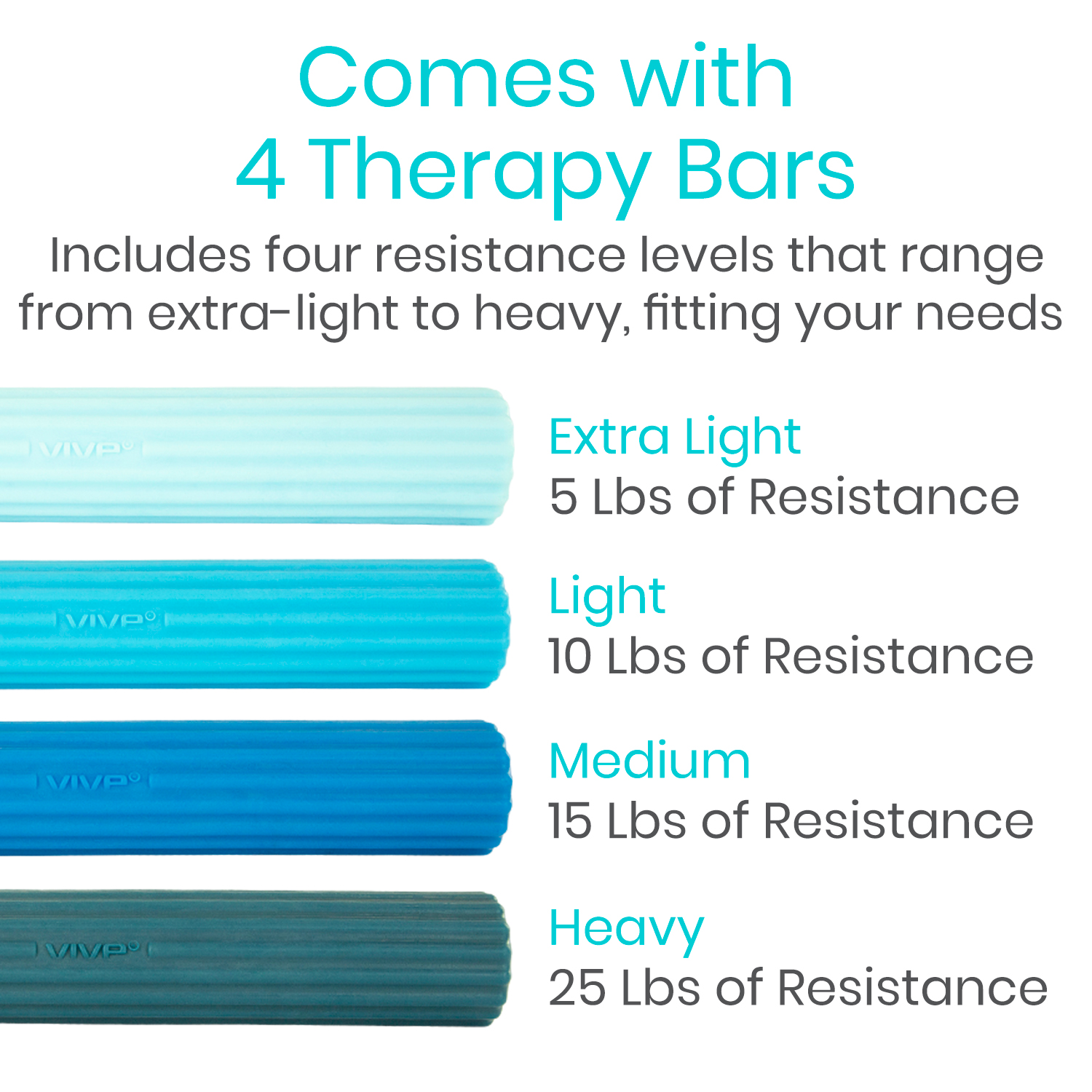 Therapy Flex Bar - for Hand and Wrist (4 Pack)