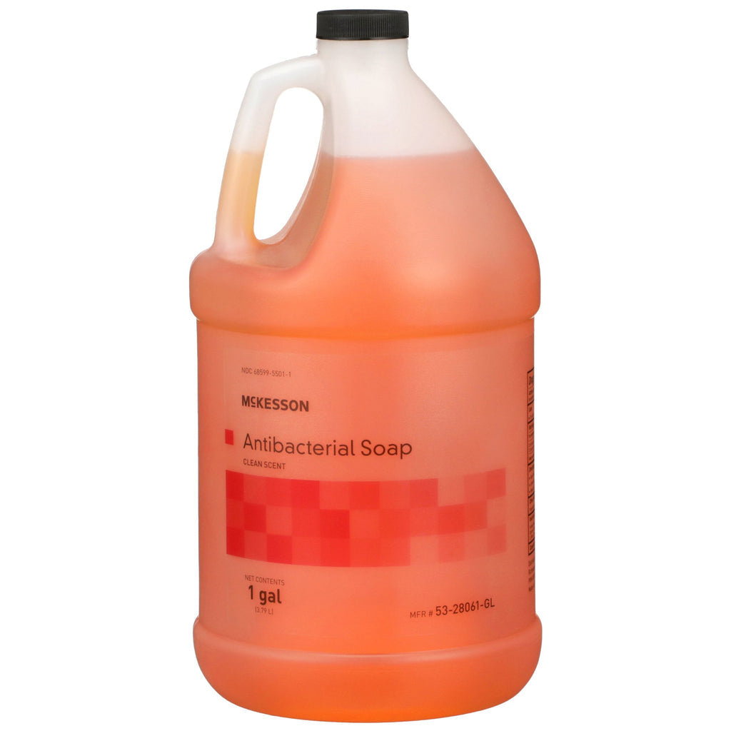 McKesson Antibacterial Liquid Hand Soap - 1 Gallon Clean Scent Bottle is great for truck drivers on the road, caregivers, schools, restaurants, commercial businesses and more.