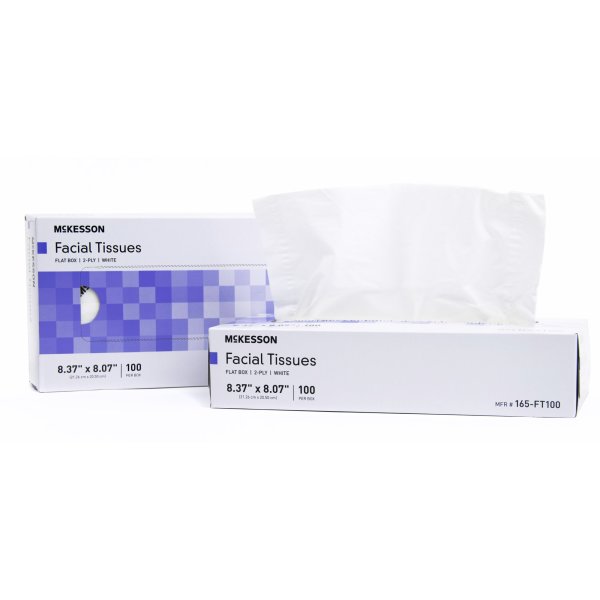 McKesson Tissue, Facial Flat Box, 2-Ply White, 8.37"X8.07" (30BX/CS)