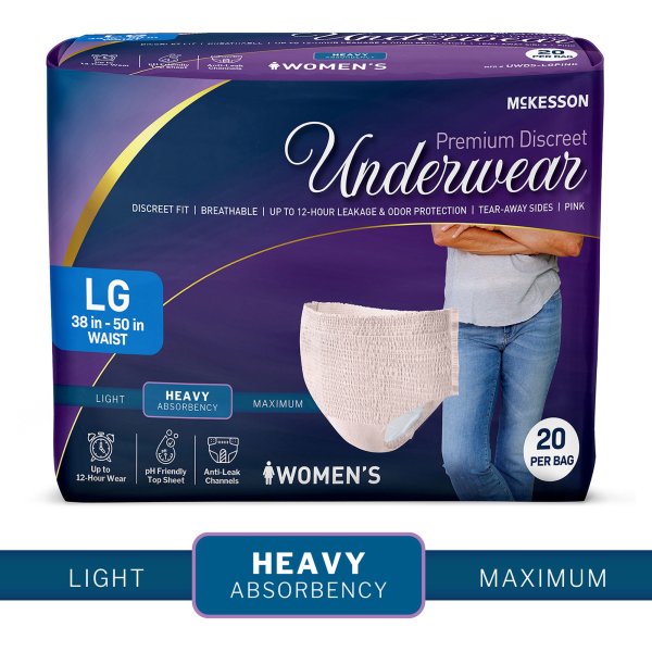 McKesson Premium Discreet Heavy Absorbency Pull-On Underwear Adult Large Female