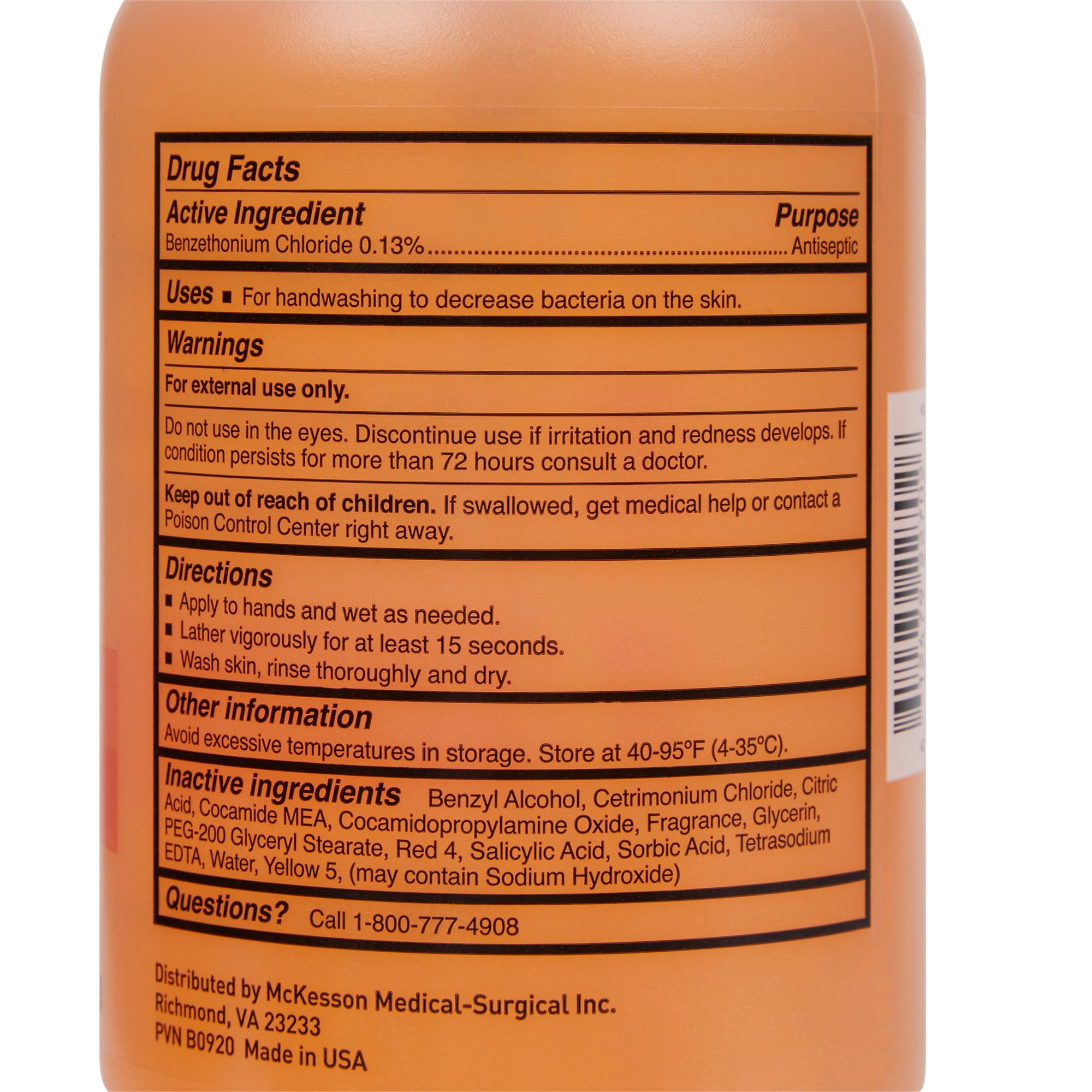 McKesson Antibacterial Liquid Hand Soap, 18 oz. Clean Scent, Pump Bottle {Pack of 12]